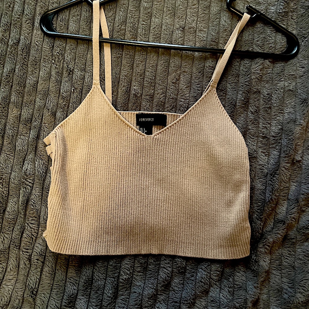 Tan Crop Top